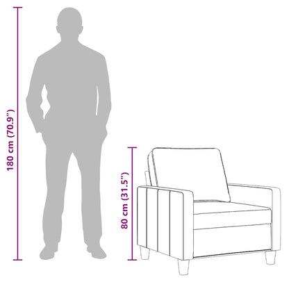 Sofasessel Hellgrau 60 cm Stoff