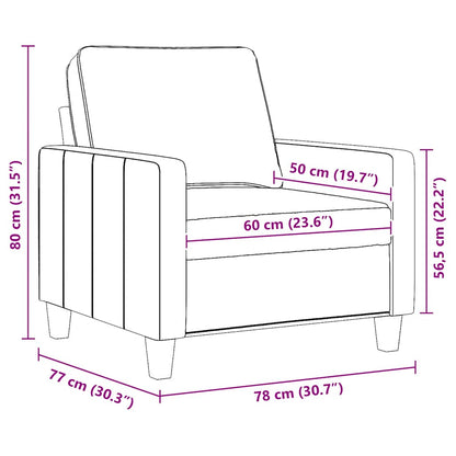 Sessel Schwarz 60 cm Stoff