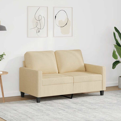 2-Sitzer-Sofa Creme 120 cm Stoff