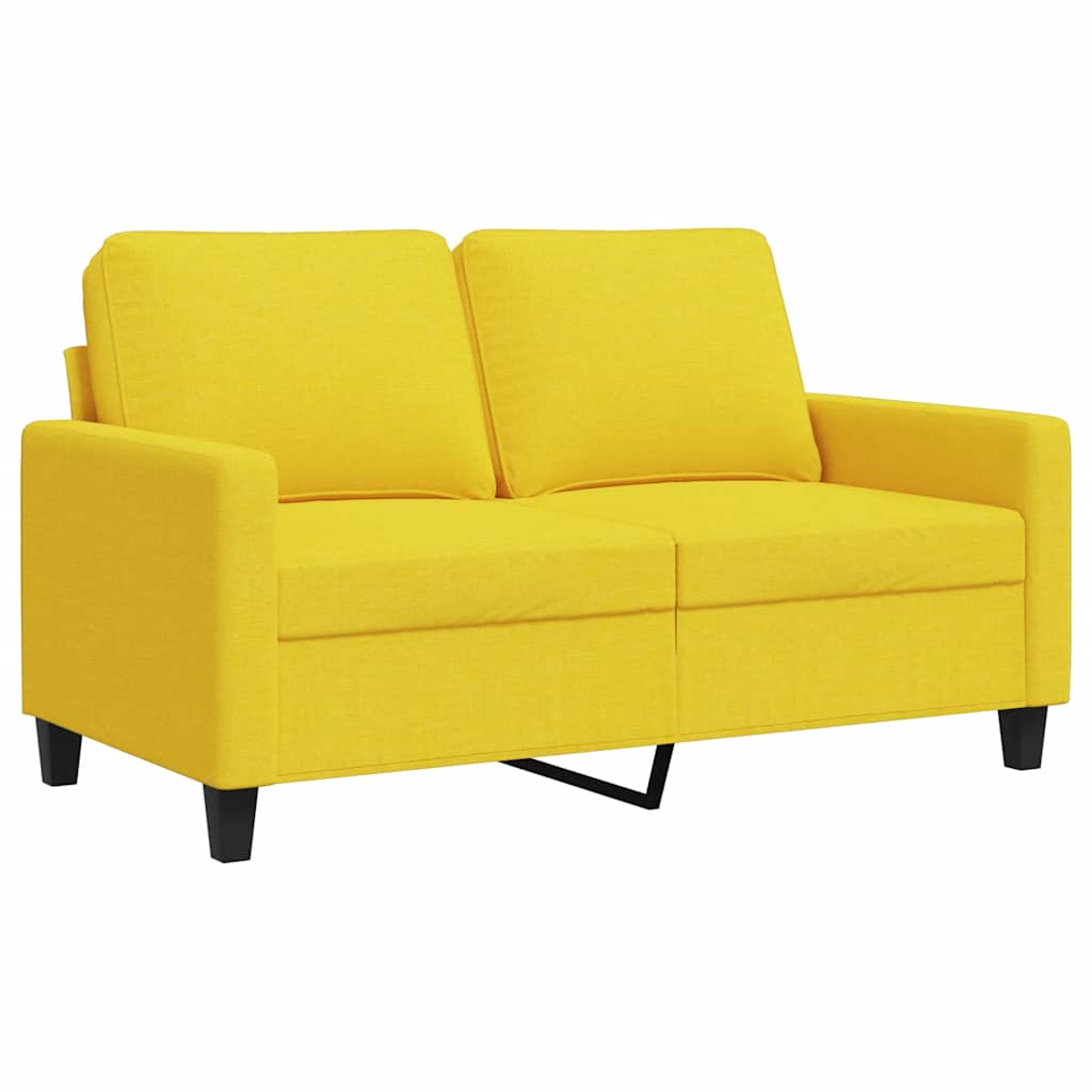 2-Sitzer-Sofa Hellgelb 120 cm Stoff