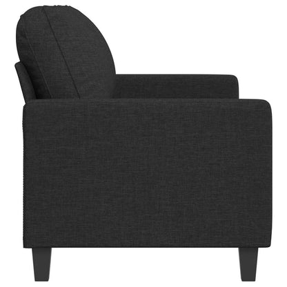 2-Sitzer-Sofa Schwarz 140 cm Stoff