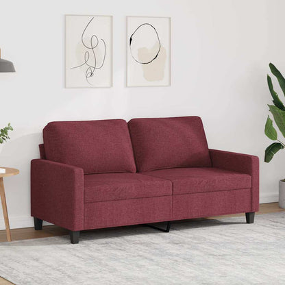 2-Sitzer-Sofa Weinrot 140 cm Stoff