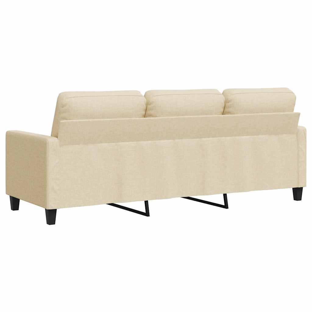 3-Sitzer-Sofa Creme 180 cm Stoff
