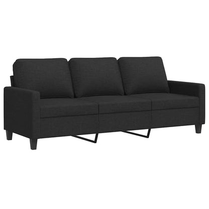3-Sitzer-Sofa Schwarz 180 cm Stoff
