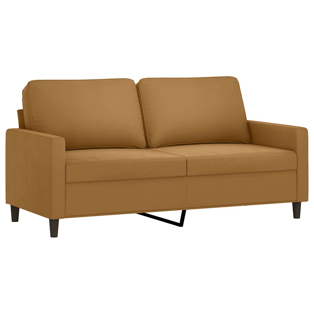 2-Sitzer-Sofa Braun 140 cm Samt
