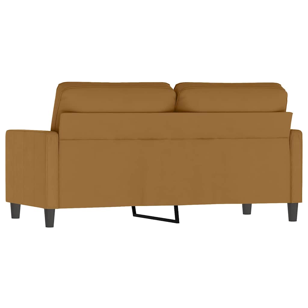 2-Sitzer-Sofa Braun 140 cm Samt