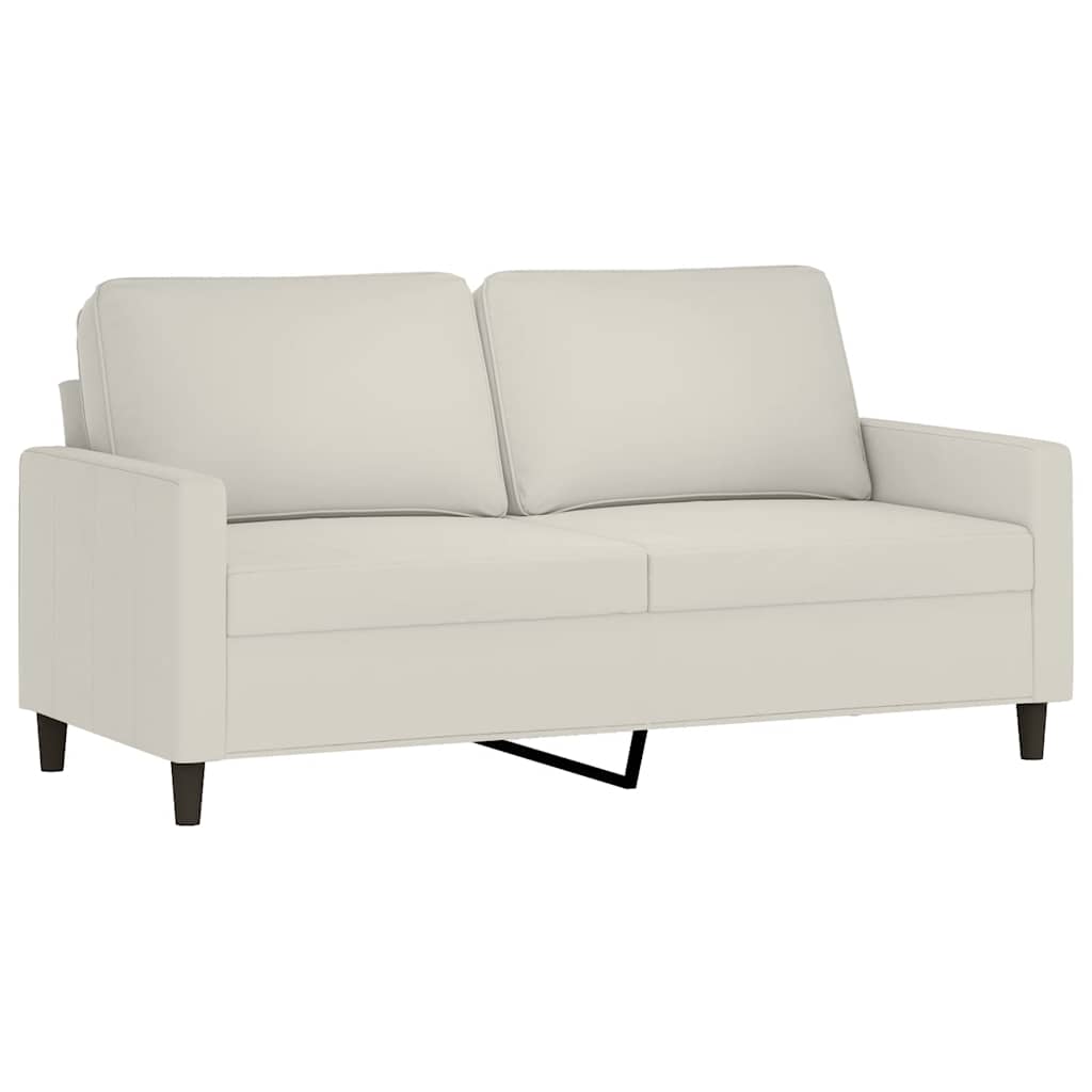 2-Sitzer-Sofa Creme 140 cm Samt
