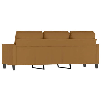 3-Sitzer-Sofa Braun 180 cm Samt