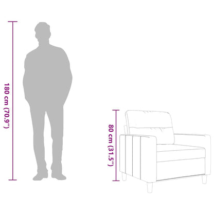 Sofasessel Hellgrau 60 cm Stoff
