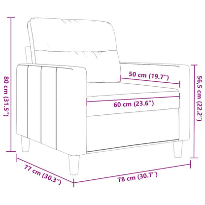 Sofasessel Hellgelb 60 cm Stoff