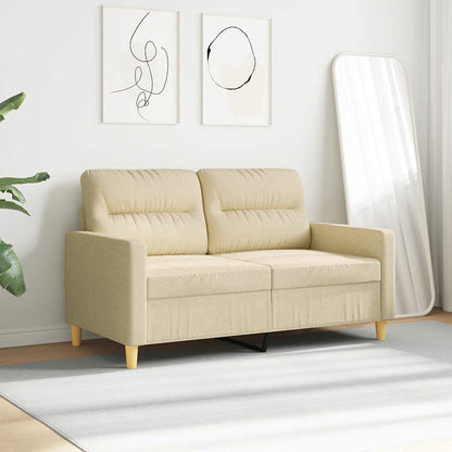 2-Sitzer-Sofa Creme 120 cm Stoff