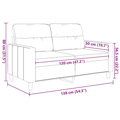 2-Sitzer-Sofa Taupe 120 cm Stoff