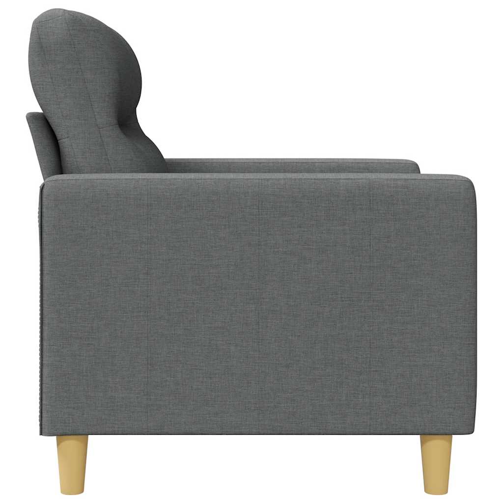 2-Sitzer-Sofa Dunkelgrau 140 cm Stoff