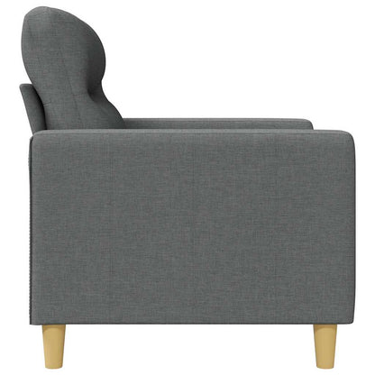 2-Sitzer-Sofa Dunkelgrau 140 cm Stoff