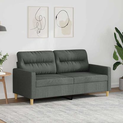 2-Sitzer-Sofa Dunkelgrau 140 cm Stoff