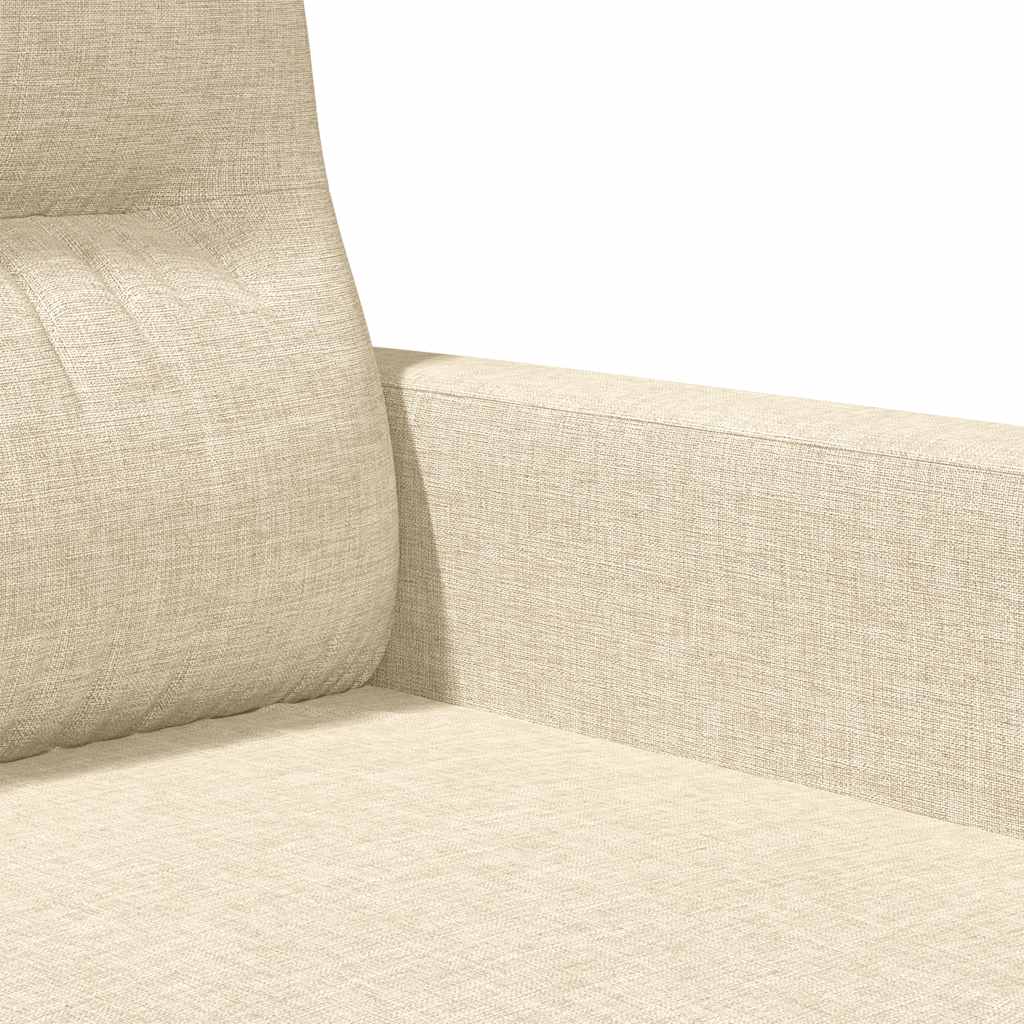 2-Sitzer-Sofa Creme 140 cm Stoff