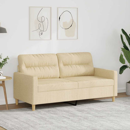 2-Sitzer-Sofa Creme 140 cm Stoff