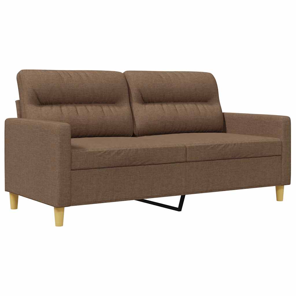 2-Sitzer-Sofa Braun 140 cm Stoff