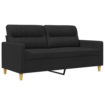 2-Sitzer-Sofa Schwarz 140 cm Stoff