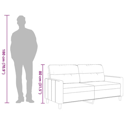 2-Sitzer-Sofa Hellgelb 140 cm Stoff