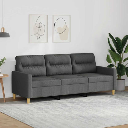 3-Sitzer-Sofa Dunkelgrau 180 cm Stoff