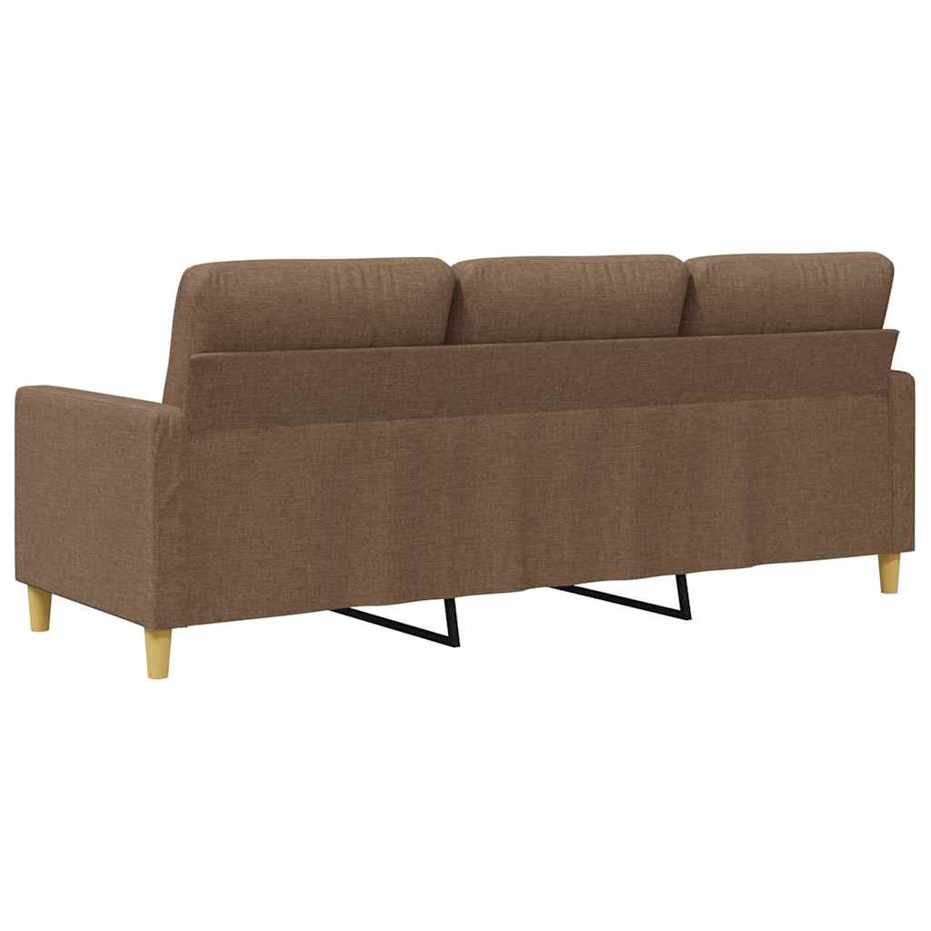 3-Sitzer-Sofa Braun 180 cm Stoff