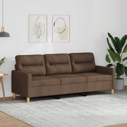 3-Sitzer-Sofa Braun 180 cm Stoff