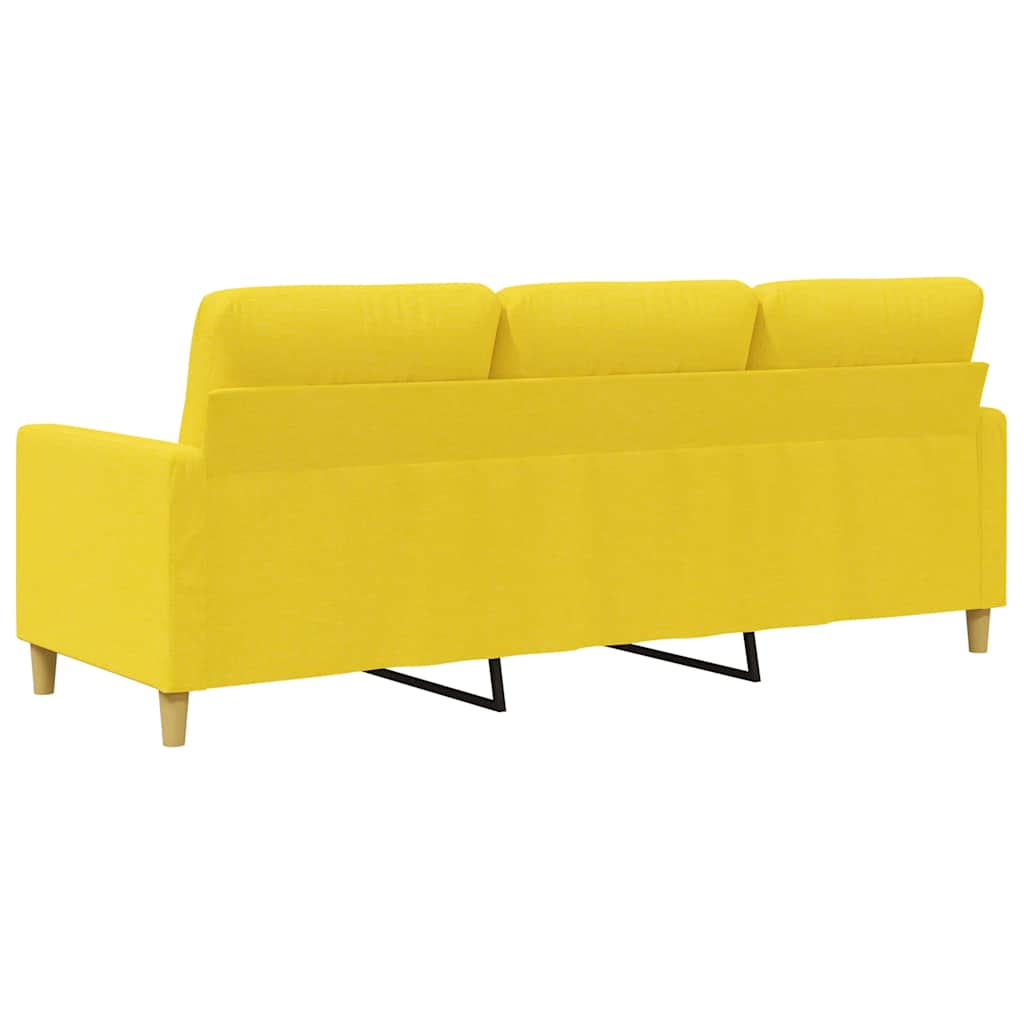 3-Sitzer-Sofa Hellgelb 180 cm Stoff