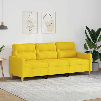 3-Sitzer-Sofa Hellgelb 180 cm Stoff