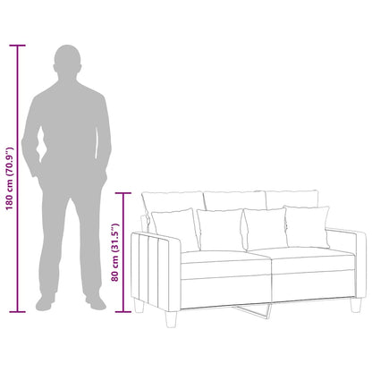 2-Sitzer-Sofa Creme 120 cm Stoff