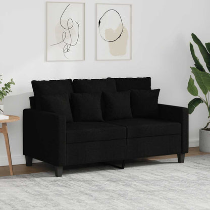 2-Sitzer-Sofa Schwarz 120 cm Stoff