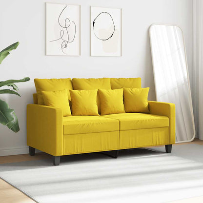 2-Sitzer-Sofa Hellgelb 120 cm Stoff