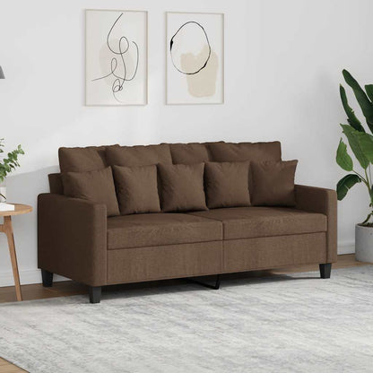 2-Sitzer-Sofa Braun 140 cm Stoff
