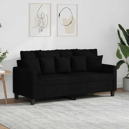 2-Sitzer-Sofa Schwarz 140 cm Stoff
