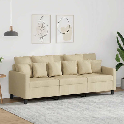 3-Sitzer-Sofa Creme 180 cm Stoff