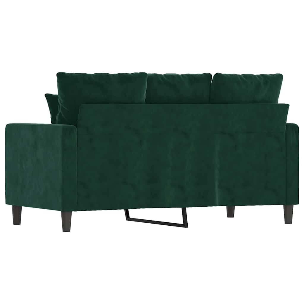 2-Sitzer-Sofa Dunkelgrün 120 cm Samt