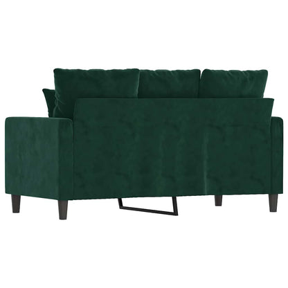 2-Sitzer-Sofa Dunkelgrün 120 cm Samt