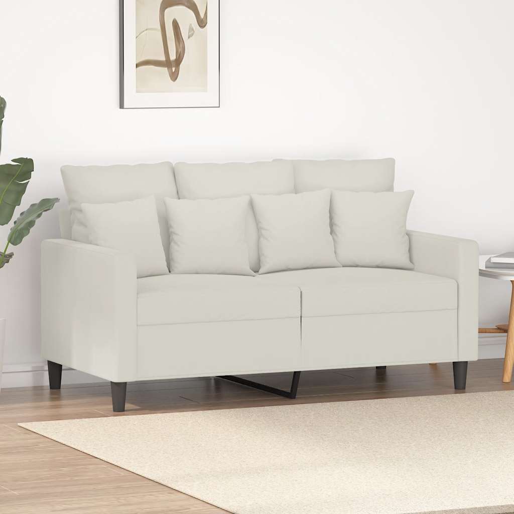 2-Sitzer-Sofa Creme 120 cm Samt