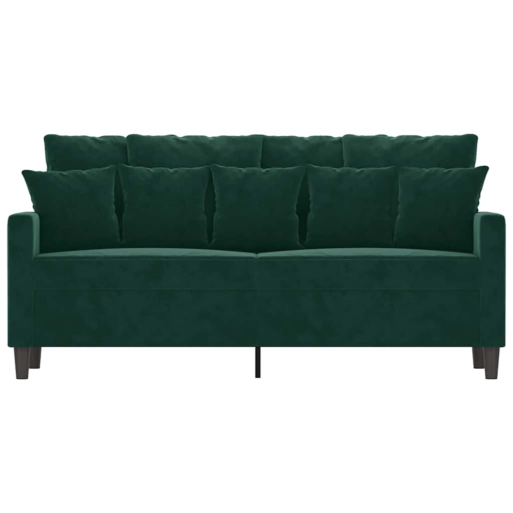 2-Sitzer-Sofa Dunkelgrün 140 cm Samt