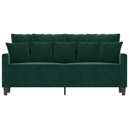 2-Sitzer-Sofa Dunkelgrün 140 cm Samt