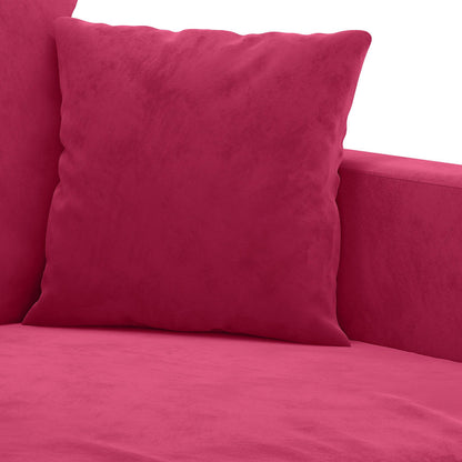 2-Sitzer-Sofa Weinrot 140 cm Samt