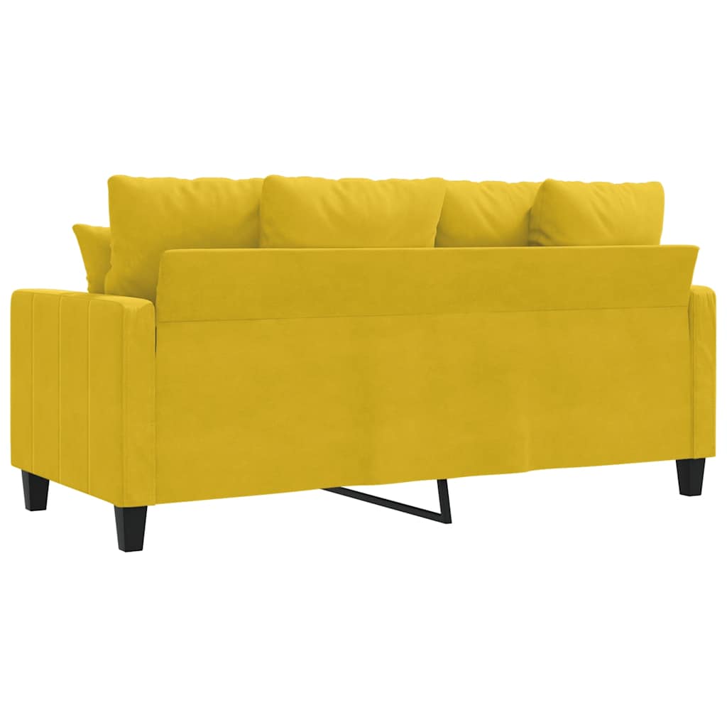 2-Sitzer-Sofa Gelb 140 cm Samt