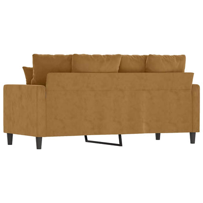 2-Sitzer-Sofa Braun 140 cm Samt