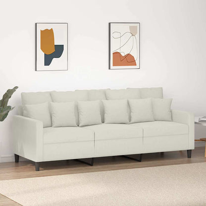 3-Sitzer-Sofa Creme 180 cm Samt