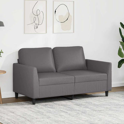 2-Sitzer-Sofa Grau 120 cm Kunstleder