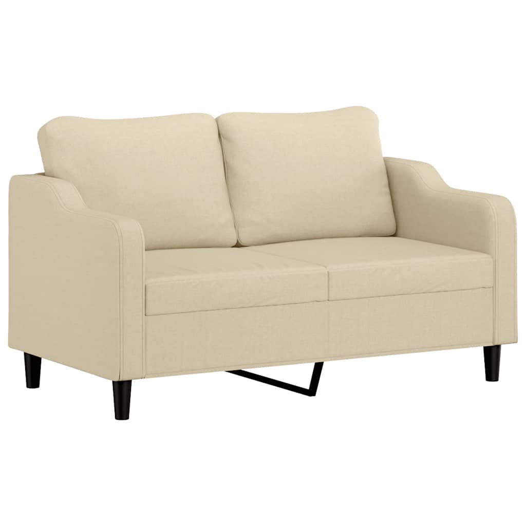 2-Sitzer-Sofa Creme 140 cm Stoff