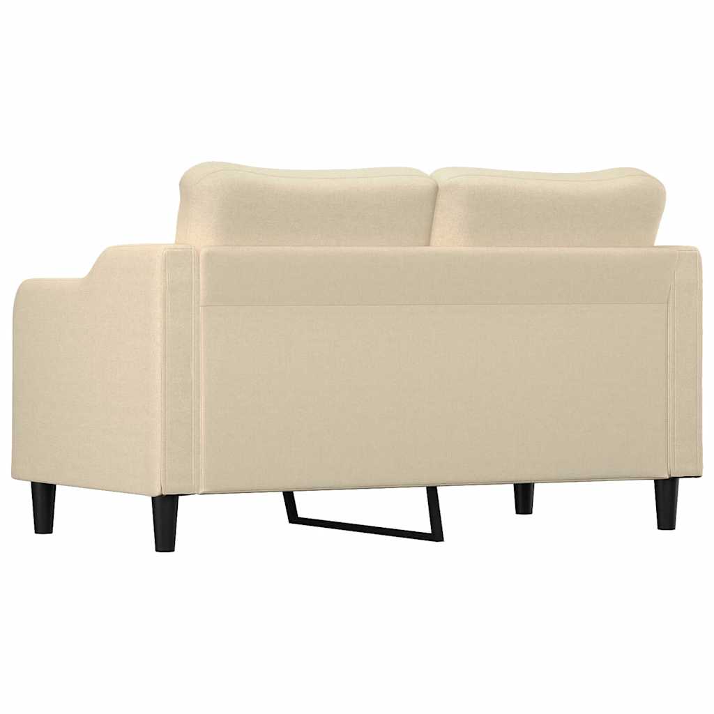 2-Sitzer-Sofa Creme 140 cm Stoff