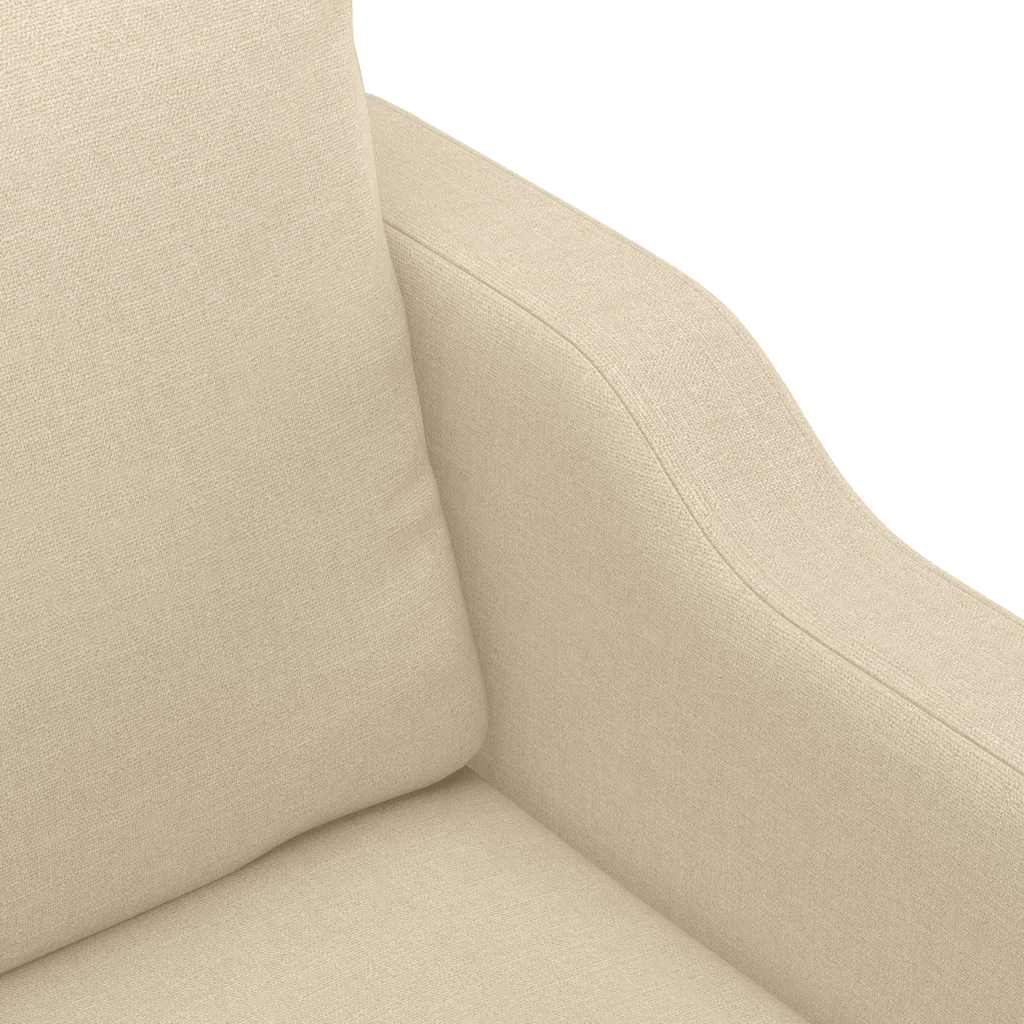 2-Sitzer-Sofa Creme 140 cm Stoff