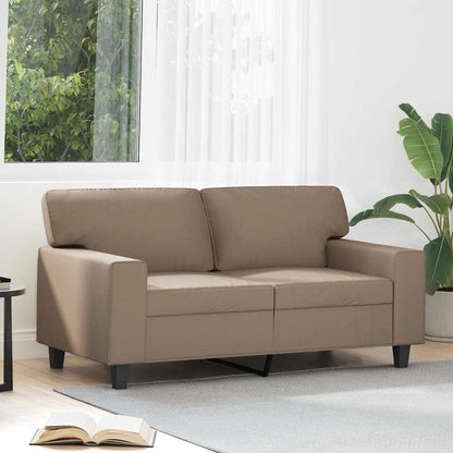 2-Sitzer-Sofa Cappuccino-Braun 120 cm Kunstleder