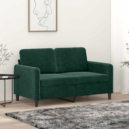 2-Sitzer-Sofa Dunkelgrün 120 cm Samt
